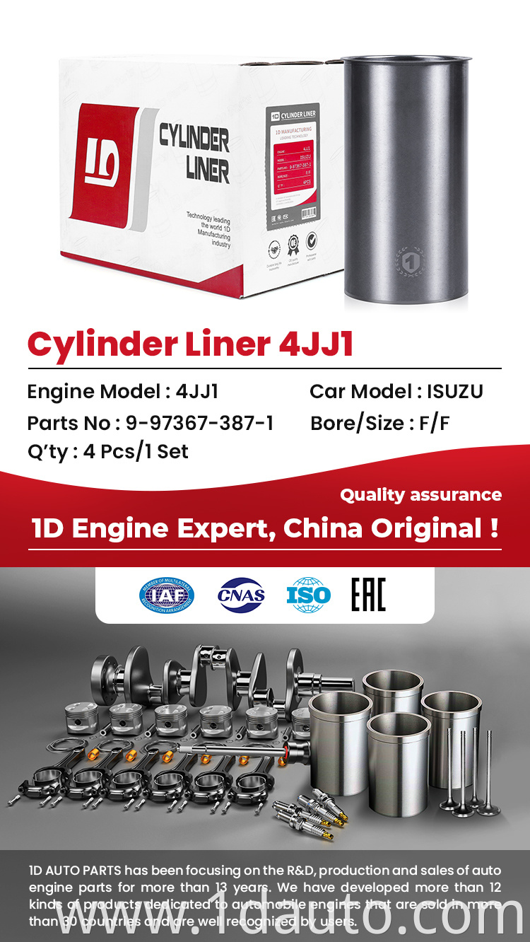 ISUZU 4JJ1 Cylinder Liner 